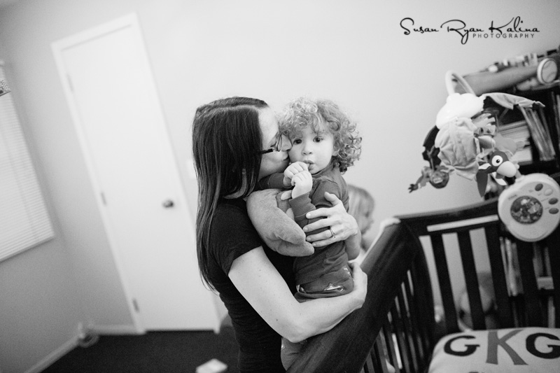 Deerfield IL Family Lifestyle Photos Sweet Bedtime Photo of Mother and Son