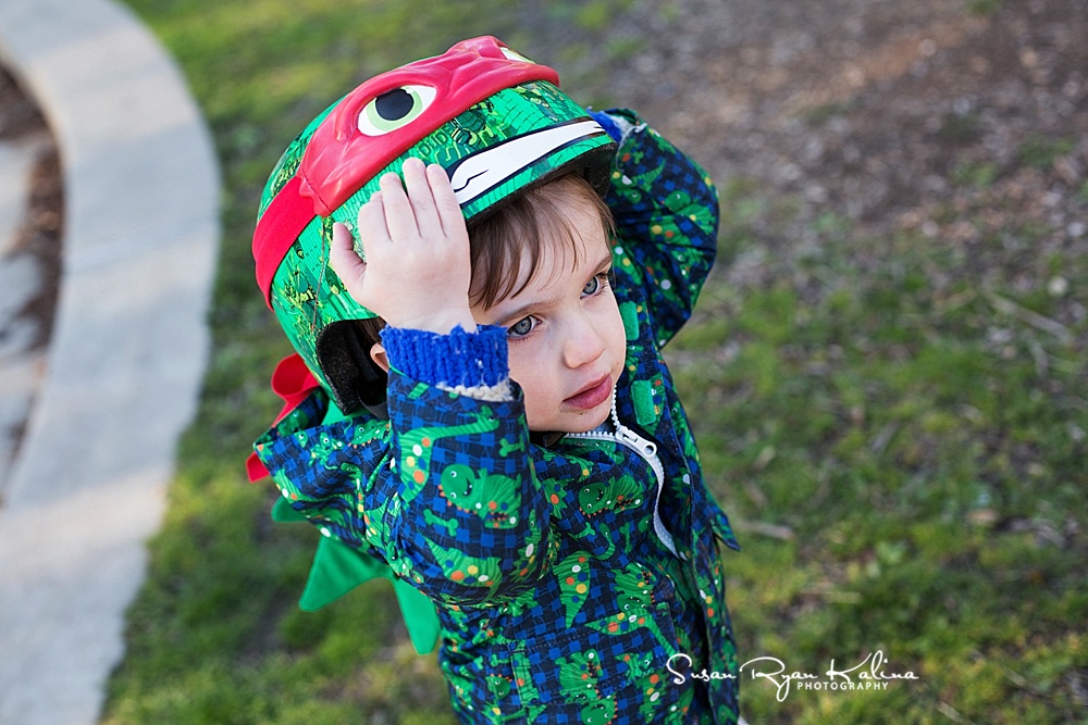 Chicago IL Family Lifestyle Photos Ninja Turtle Helmet