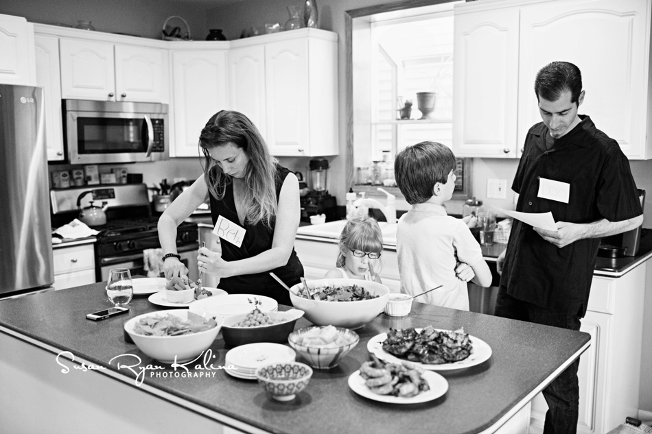 Chicago Family Photography Family Making Dinner