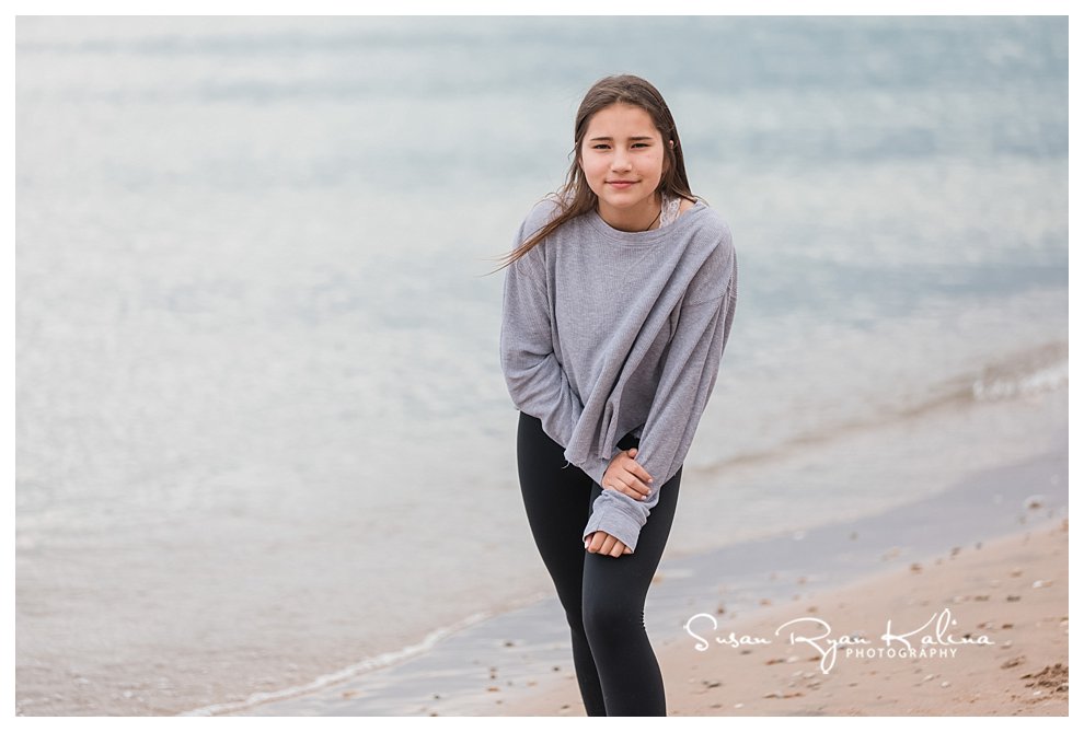 Bar Mitzvah Teen Portrait lighthouse beach Evanston